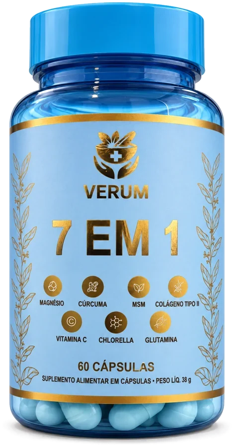 Frasco de 7 em 1 Verum Vita, frente do rótulo